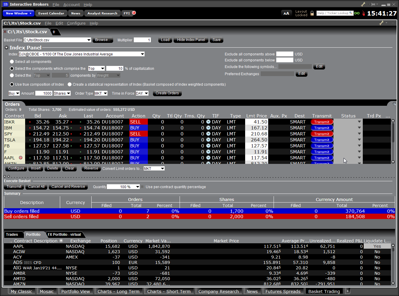 Basket Trading